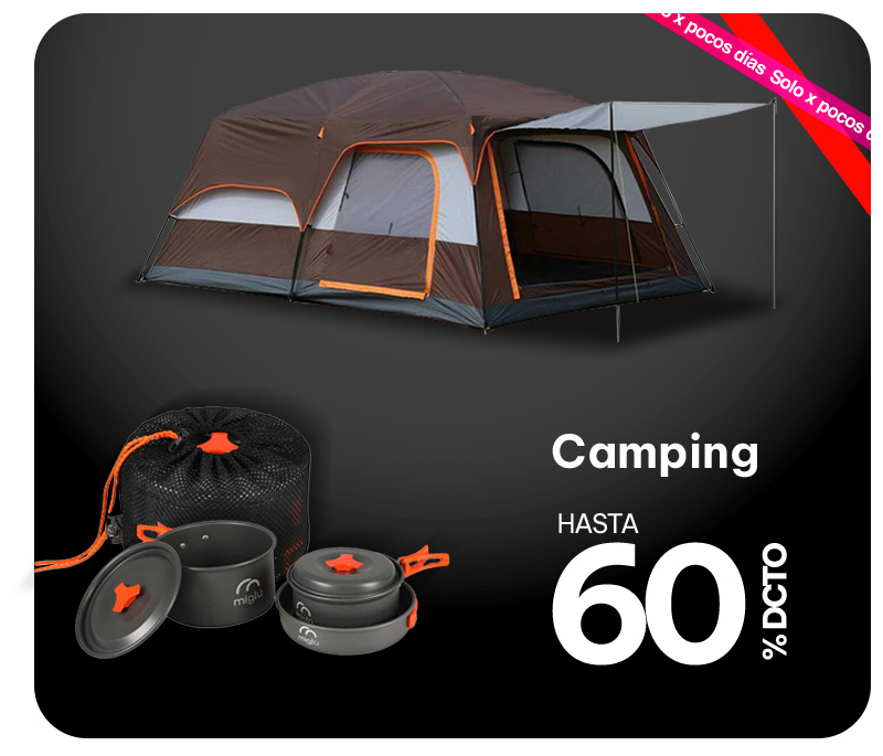 Camping hasta 60% descuento